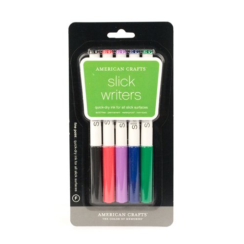 Slick Writer Marker Set by American Crafts | 5-piece fine point markers in assorted colors