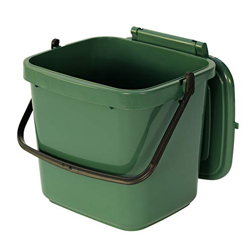 Green Kitchen Compost Caddy - for Food Waste Recycling (7 Litre) - 7L Plastic Composting Bin - Image 5
