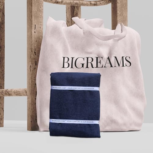 Image of BIGREAMS Unstitched Yarn Dyed Pure Cotton Denim Shirt Fabric - 58 inch Wide