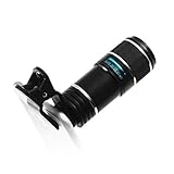Horizon Cellphone Camera Lens 12X Zoom Removable Clip-on Telescope Manual Focus Camera Lens Telephoto Lens for iPhone 6S, 6, Galaxy S7, S6