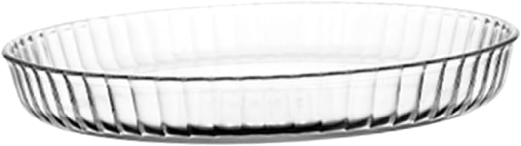 PRETYZOOM Glass Plate Heat-resistant Glass Baking Tray Reusable High Temp Oven Microwave Dishwasher Safe Bakeware Kitchen Supplies