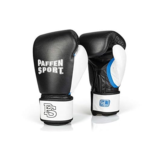 Paffen Sport Gel Boxhandschuhe für das Training; schwarz/weiß/Aqua; 12UZ