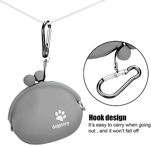 Qpuppy Dog Treat Training Pouch Fashion Portable Small Dog Training Treat Pouch Treat Pouches for Pet Training Coin Purse Silicone Coin Pouch Key Case black Grey 2pcs  Cucciolini Doodles Qpuppy dog treat training pouch fashion portable small dog training treat pouch treat pouches for pet training coin purse silicone coin pouch key case black grey 2pcs   cucciolini doodles