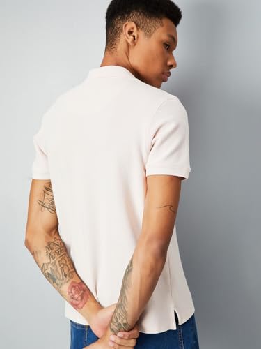 Image of Max Men Textured Zipper Polo T-Shirt