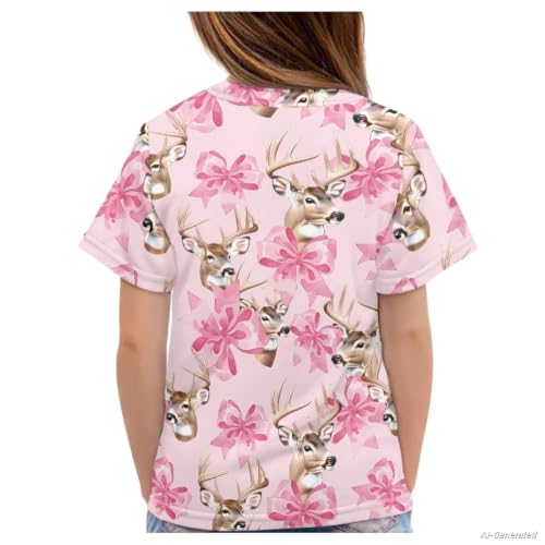 Image of Renewold Kids Novelty T-Shirt for Girls Boys Short Sleeve Crewneck Summer Tee Soft Breathable Graphic Shirt for Age 2-16