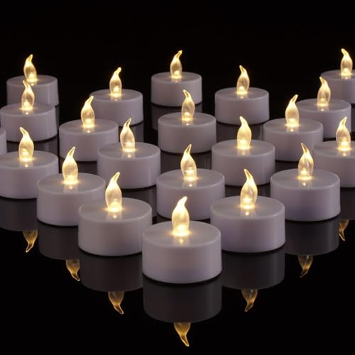 Flameless LED Tea Lights Candles 100 Pack Battery Operated Warm White