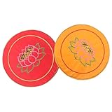 MAGICLULU 2stücke Teiliges Rundes Meditationskissen Sitzmatte Aus Besticktem Weiches Bequemes Yogakissen Für Buddhistische Tempel Gebetshalle Fokus Haltbarkeit Und Angenehmes Sitzen