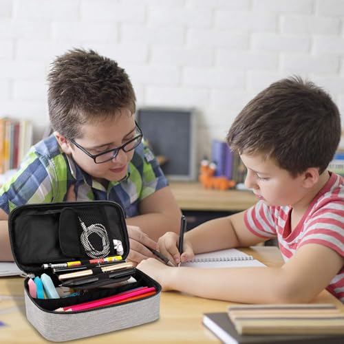 Image of Storio Pencil Box Pouch for School Kids Girls & Boys Aesthetic | Cute Stationary Compass Box Case Organiser | Travel Organiser