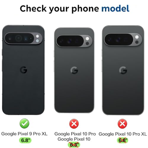 Image of Lunivop for Google Pixel 9 Pro XL Case Leather [Compatible with Magsafe Wireless Charging] Magnetic Cover Stand Funda para Google Pixel 9 Pro XL 6.8 '' 5G 2025 Rugged Best Phone Cases Gray