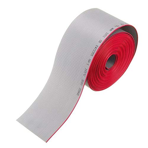 HeSale 40 PIN 2.54MM PITCH GREY FLAT RIBBON DATA CABLE WIRE 28AWG 300V