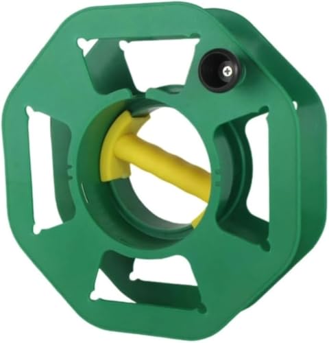 Riazdiw ワイヤー収納 六角形フレーム、軽量ライン延長 ホイール 多機能ポータブル (グリーン)