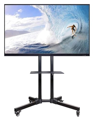 Soporte móvil para TV con ruedas, estante grande miniatura 1