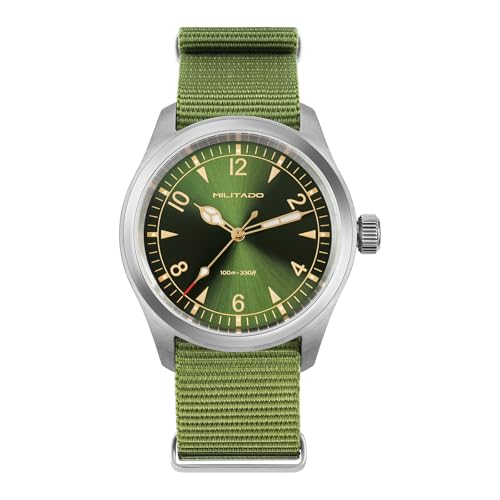 Image of TACTICAL FROG Militado ML08 Field Watch Japanese Sweep VH31 / 515 Movt with Calendar, Men's Military Watch Sapphire Crystal 10 ATM Waterproof Analog Watches for Men