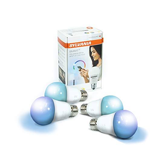 SYLVANIA General Lighting 70555 Sylvania Smart+ ZigBee Adjustable White A19 LED Bulb, Works