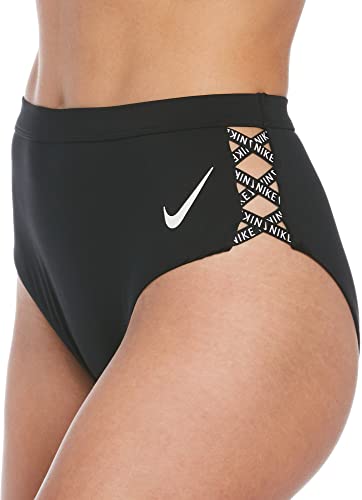 Nike Swim Sneakerkini High Waist Cheeky Bikini-Unterteil Damen schwarz...