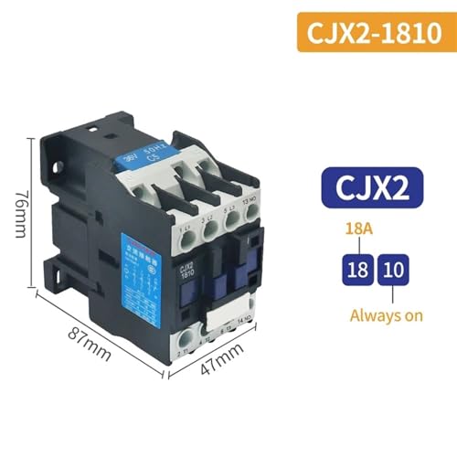 Contacteur CA triphasé 18A rail DIN boîtier de commande électrique 220V