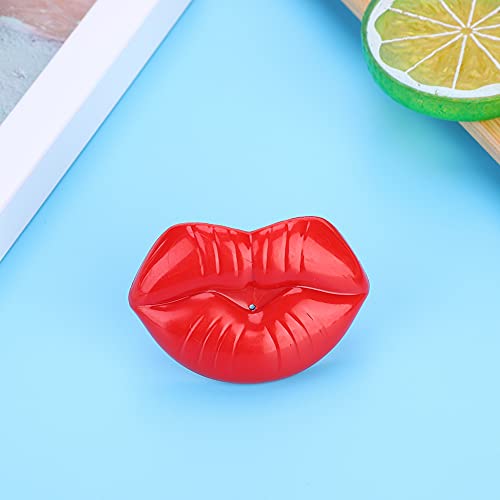 Haofy Chupete de Silicona para bebé con Mordedor, Diseño de Labios Divertidos de Calidad Alimentaria, 5 Colores Disponibles para Bebés de Más de 3 Meses, Chupete para el Desarrollo Bucal (rojo)