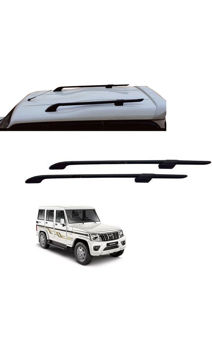 Malik AUTO ABS Quality Product O.E. Type Roof Rail Compatible with Bolero (Set of 2)|Black-image-46