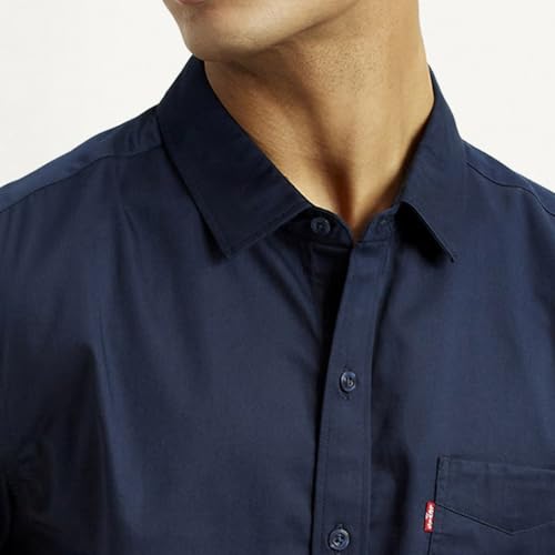 Image of Levi's Men's Cotton Solid Slim Fit Shirt