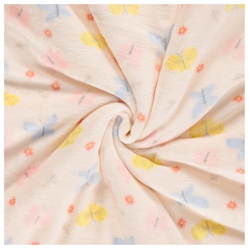 Image of 2-Ply Infant Blanket - Soft Fleece with Polyfill for Extra Fluffiness - Cozy and Warm Baby Blanket for Boys and Girls, 30x40 Inches - Dinosaur, Butterfly, Alphabet, Elephant, Bear Prints