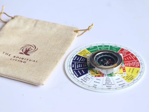 Image of The Spiritual Living Shakti Chakra with Compass | Vastu | 5.5 Inch | Vaastu Shastra Remedy (वास्तु उपाय) | Health & Wealth | Home Office - Activate Balance Corner | Decor |