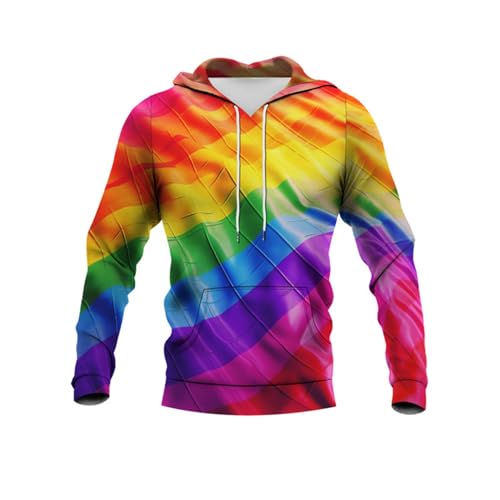 Men LGBT Rainbow Gay Pride 3D Hoodie Joggers Sweatpants Set Drawstring Waistband 80s 90s Tracksuits 2 Piece Set3