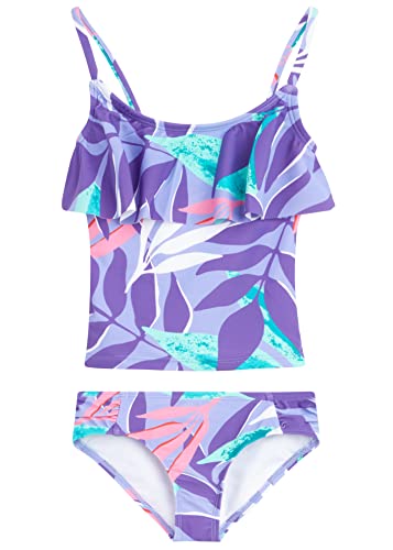 Image of Kanu Surf Girls' Charlotte Flounce Tankini Beach Sport 2-piece Swimsuit