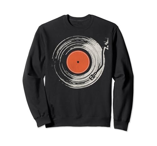 Música retro Coleccionista de Discos de Vinilo Vintage DJ Sudadera