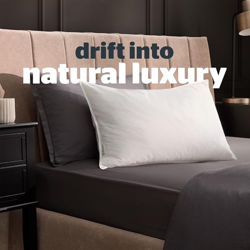 Silentnight Hungarian Goose Down Pillows 2 Pack - Hotel Quality Luxury Goose Feather and Down Pillows with Pure Cotton Cover Ideal for Front and Back Sleepers - Machine Washable - 2 Pack