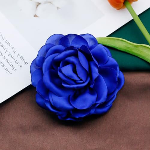 Image of CSIYANJRY99 Dainty Feather & Rose Flower Large Brooch Lapel Pins Delicate Elegant Handmade Flower Brooches Pin Classic for Wedding Party Dance Banquet for Women Dress Suit Ceremony Clothes Accessories Jewelry Valentine's Day Gifts