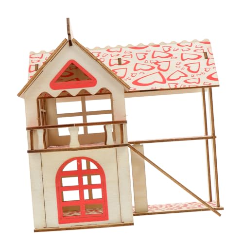 ノーブランド品 1 セット ハムスターハウス hamster cage バニーハウス ネズミのはしご フェレットハンモック スナネズミの家 ハムスターの寝具 城 二層木造住宅 二層ネズミ部屋 木製