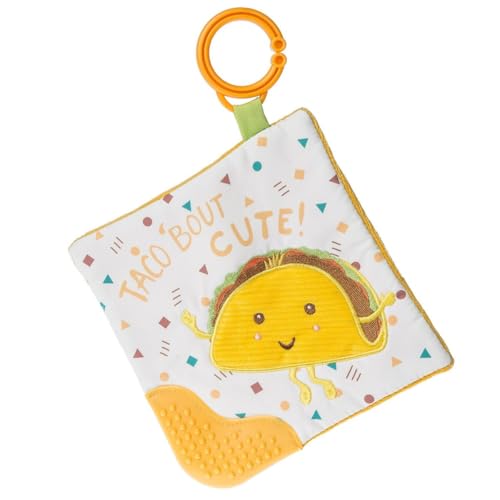 Mary Meyer Sweet Soothie Crinkle Teether Toy with Baby Paper and Squeaker 6 x 6-Inches Taco Bout Cute