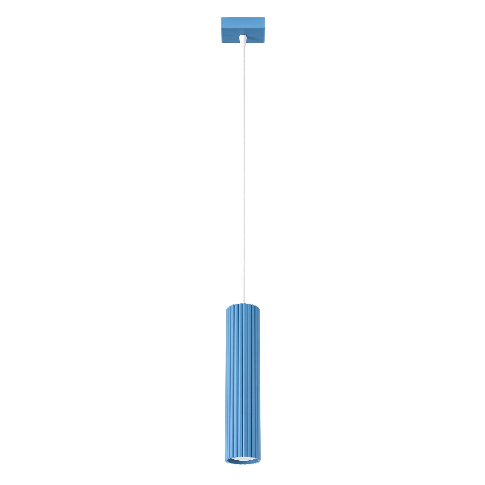 SOLLUX lighting KARBON 1 Pendant Light, Sky Blue