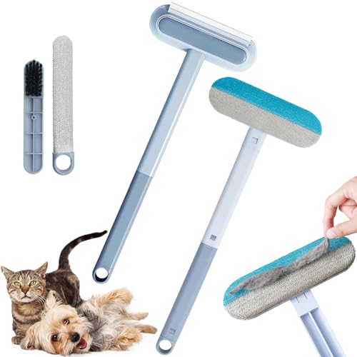 Image of Multifunctional Pet Hair Remover, 4 in 1 Pet Hair Removal Tool, Reusable, Washable, Cat and Dog Hairs Removal for Couch with 17inch Extendable, for Furniture, Couch, Carpet, Clothes and Laundry