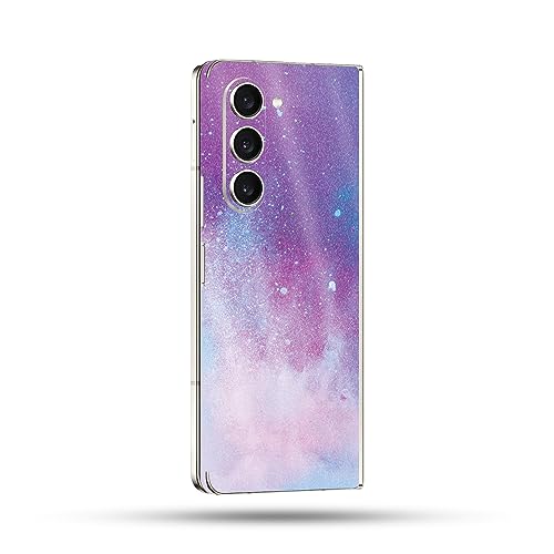 Image of MightySkins Glossy Glitter Skin Compatible With Samsung Galaxy Z Fold 5 Full Wrap - Cotton Candy Sky | Protective, Durable High-Gloss Glitter Finish | Easy To Apply and Change Styles | Made in the USA