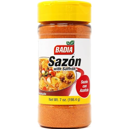 Badia Sazon con Azafran, Sazon with Saffron, 7 oz – Savory, Earthy & Slightly Floral Latin Seasoning – Infused with Real Saffron