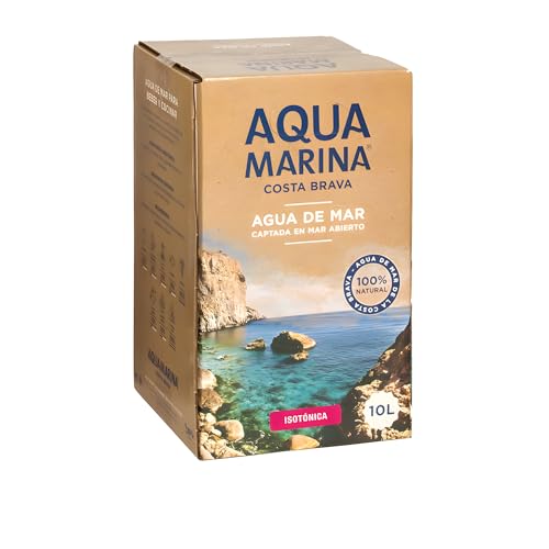 AQUAMARINA Costa Brava Agua de Mar Isotónica 10L | 100% Natural Hidratación Deportiva y Bienestar | Calidad Mediterránea | (1, Bag-in-Box 10 LITROS)