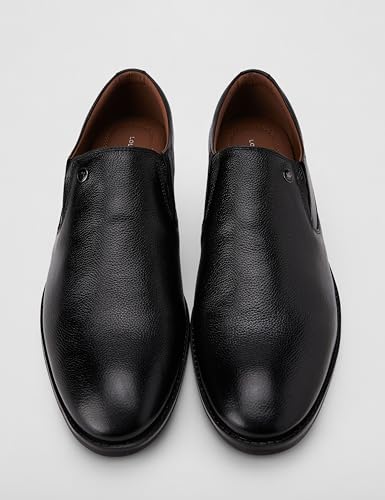 Image of Louis Philippe Men Premium Leather Breathable Lining Material Anti Slip with Heel TPR Sole Casual Slip-on Shoes