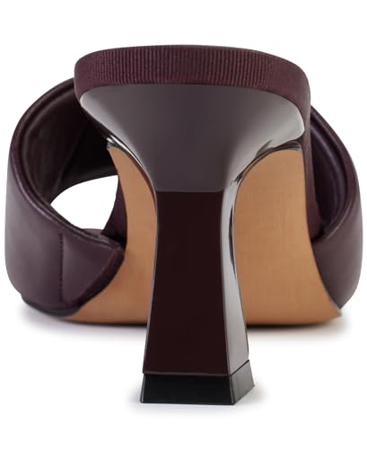 Image of DKNY Women's Keke Square Toe Heeeld Sandal Mule With Logo | Party Sandals
