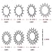 Yundxi Single-Speed Bike Freewheel 12T/13T/14T/15T/16T/17T/18T Bicycle Flywheel High Strength Stainless Steel Bicycle Sprocket for Mountain Bike MTB (Silver 18T)
