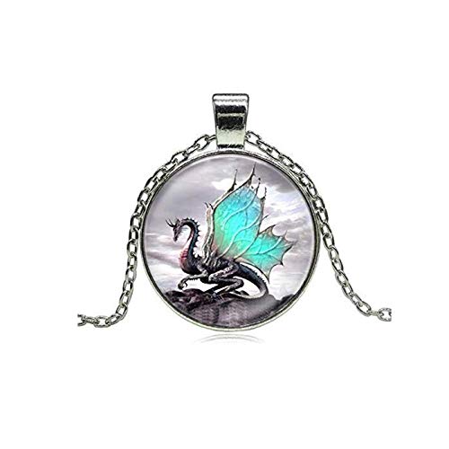 Blue Wing Dragon Necklace Dragon Pendant Necklace or Dragon Keyring Dragon Jewelry Dragon Pendant Dragon Necklace