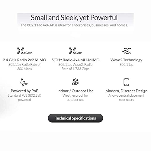 Image of UniFi FlexHD 4X4 MU-MIMO Access Point UAP-FlexHD-US with Radio Rate 1.733 Gbps