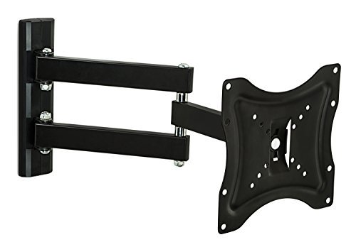 Mount-It! MI-2041L Black Single Arm Full Motion Articulating Tilting TV Wall Mount Bracket