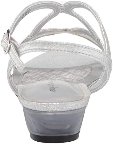 Easy Street Women's Wedge Heel Sandal, Silver Metallic, 8.5 Wide | Image 2