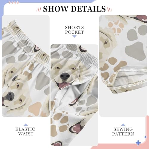 Pajamas Pants Soft Golden Retriever Dog Long Sleep Pjs Lounge Pajama Bottoms Elastic Waist with Pockets4