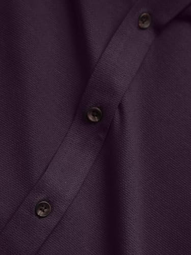 Image of The Souled Store Mulberry Men and Boys Long Sleeves Collared Neck Button Front Regular Fit Cotton Textured Shirts