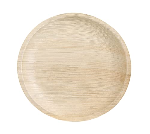 Tessera Bio Products QPF23R Lot de 10 assiettes rondes en feuilles de palmier 23 cm biodégradables et compostables jetables pour fêtes et événements Cover