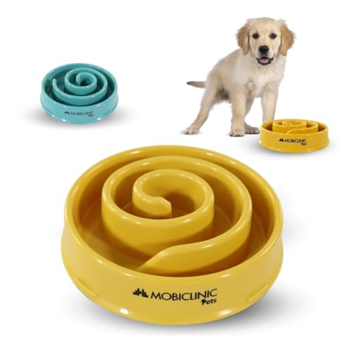 Mobiclinic® pets, Ciotola anti ingozzamento, Per cani, Antiscivolo, Forma a spirale, 19, 5x4, 6x20, 6 cm, Benessere digestivo, 500 ml, Facile da pulire, Resistente e durevole, Gatti, Animali domestici