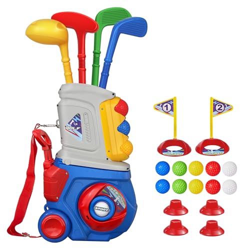 LPFG Toddler Golf Set, Kids Golf Set for Ages 1 2 3 4 5 Years Old Boys Girls with 4 Plastic Golf...