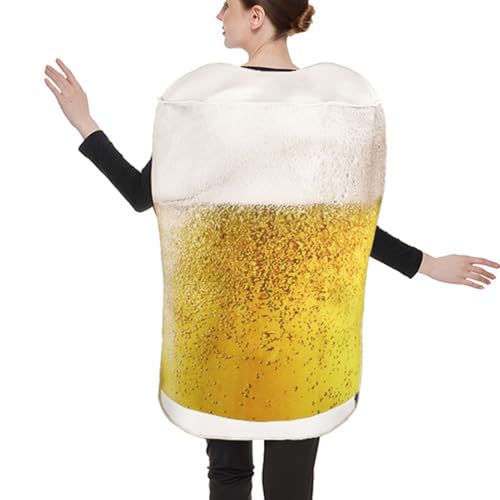 Costume de bière en mousse homme pour cosplay rigolo et déguisement de vacances
